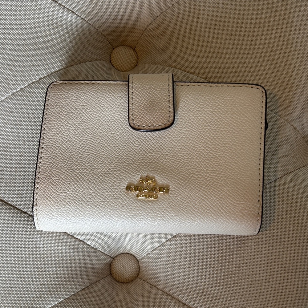 Coach Ivory Textured Wallet